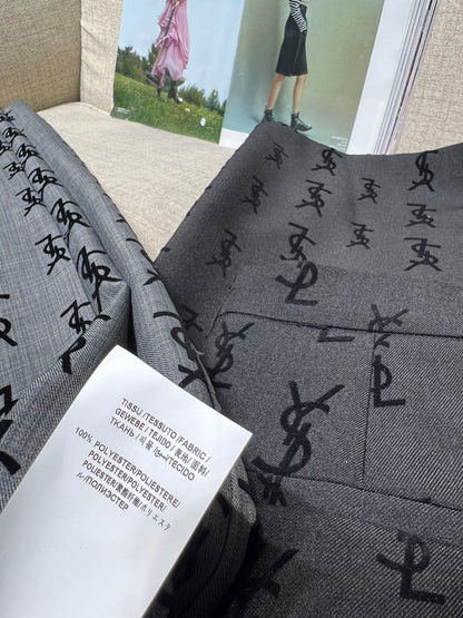 Flocked logo wide-leg trousers 1824021905