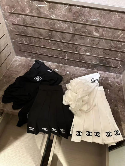 Spring And Summer New All-match High Waist Skirt Pleated Skirt 1024031211