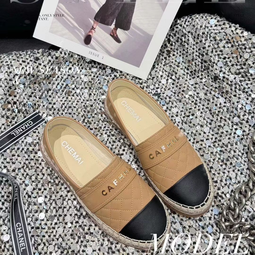 Vintage Loafers New Style Slip-on Peas Flat Fisherman Shoes 1024032524