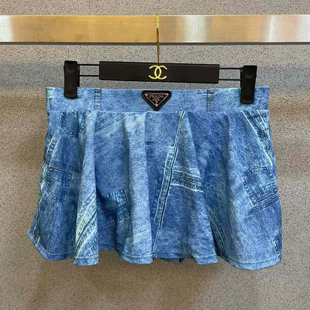 New fashion versatile denim suit swimsuit 1024020503