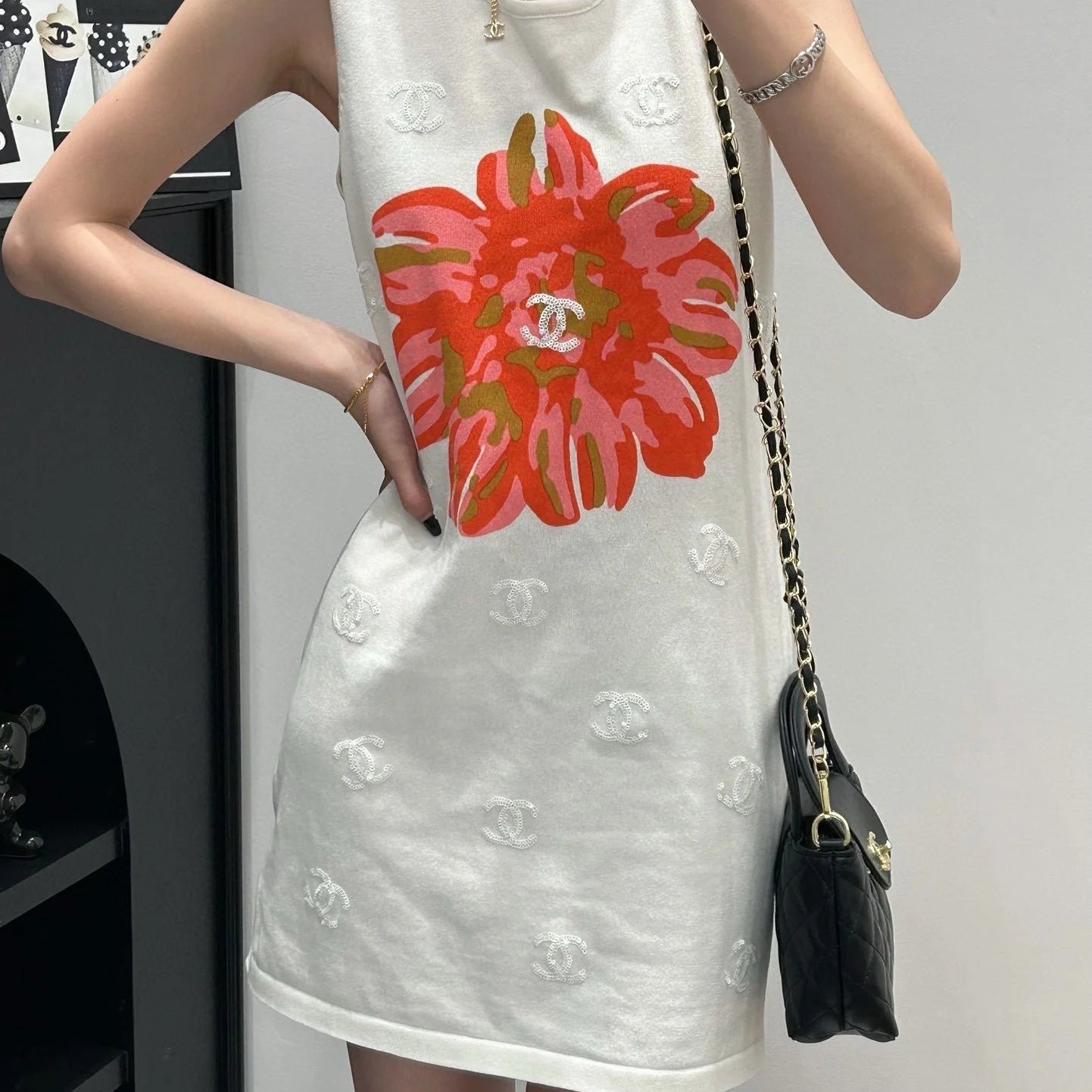 New Fashion Versatile Knitted Vest Skirt 1024041701