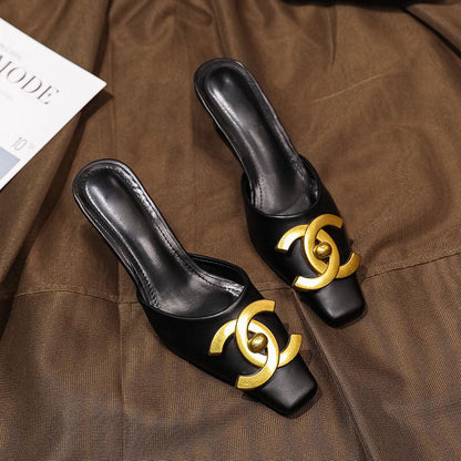 Fashionable and versatile square head sandals PD10053105