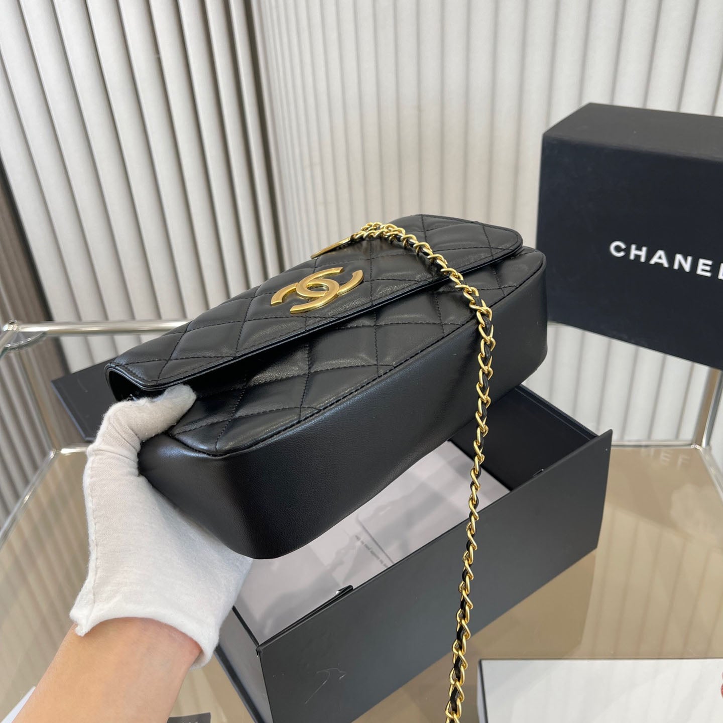 Black Exquisite Luxury Chain Bag WLFBG23021714