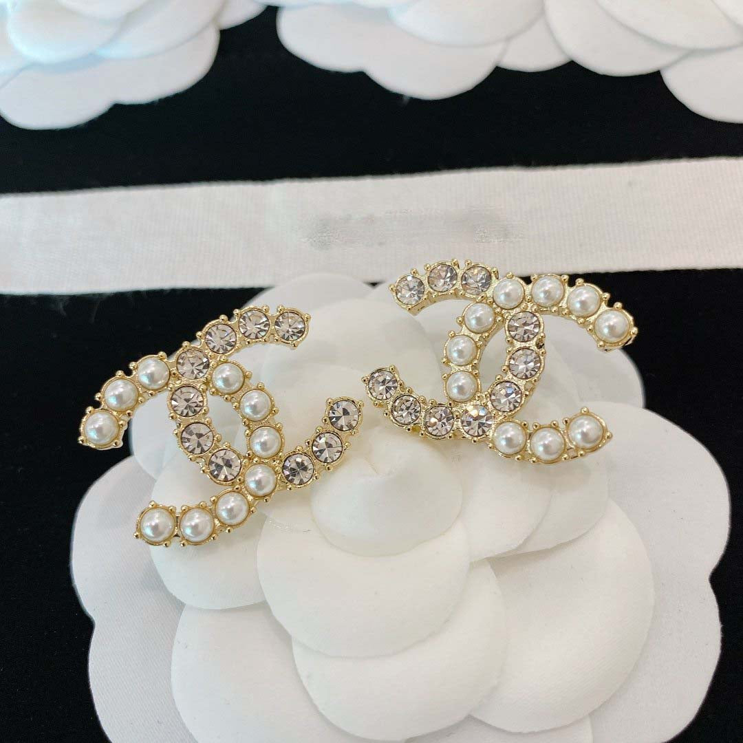 Black And White Masonry Earrings