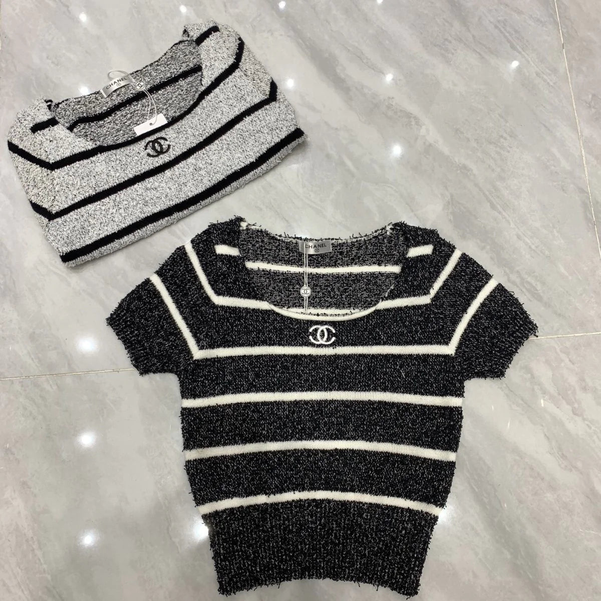 Spring And Summer New Contrast Striped Embroidered Camisole 1024022907