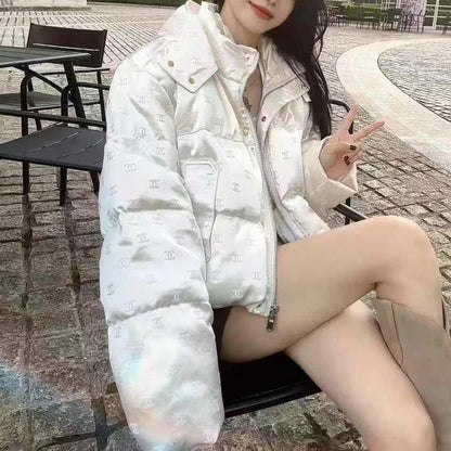 Short hooded down jacket 1024102902