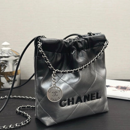 New black and silver gradient plaid bag 071