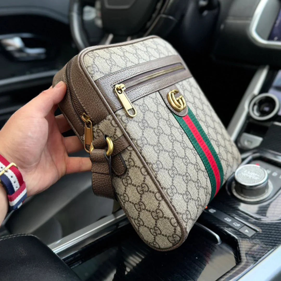 New style trendy genuine leather men's crossbody bag 10240223TJ23