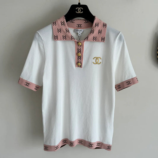 New Fashion Casual Printed Knitted Short Sleeves 1024061310