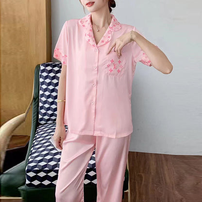 Fashion printed pajama set 1024080111