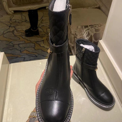 CNL rhombus metal chain boots 1824092702