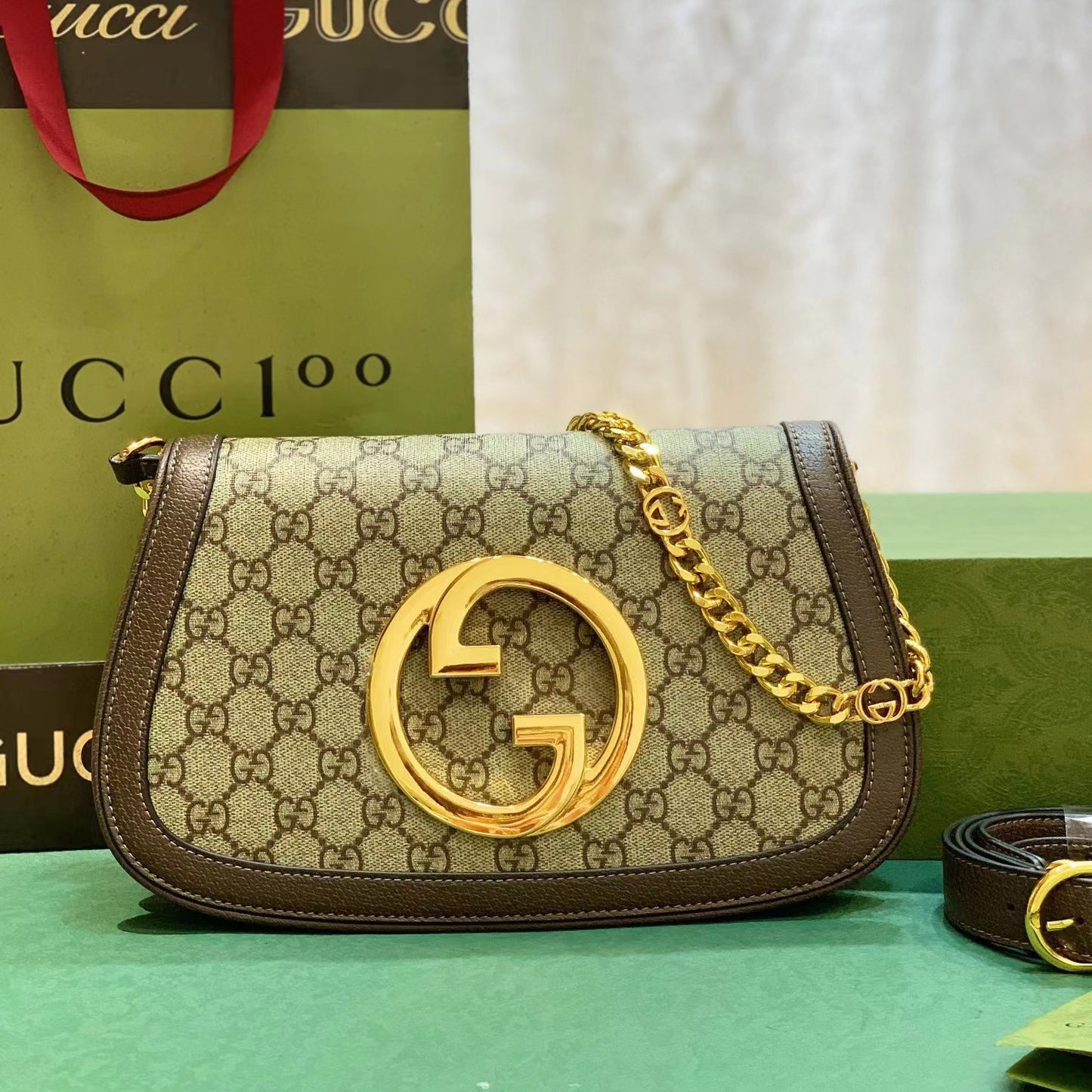 vintage print underarm bag 699268