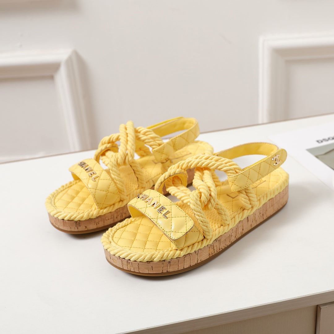 CNL rope rhombus platform sandals 0724060603