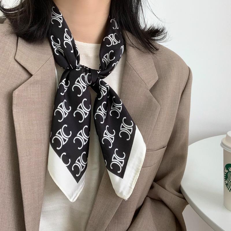 New French Retro Presbyterian Satin Scarf 1024051517