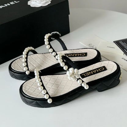 Fashion and versatile pearl sandals 1024052319