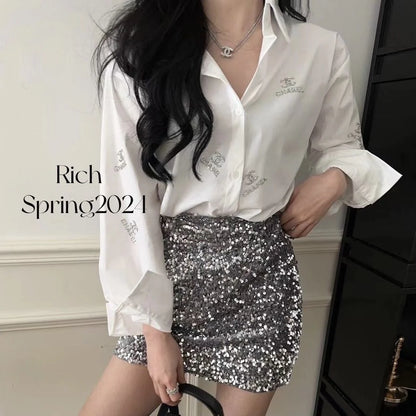 Simple Temperament High Sense Spring Blouse 1024031205