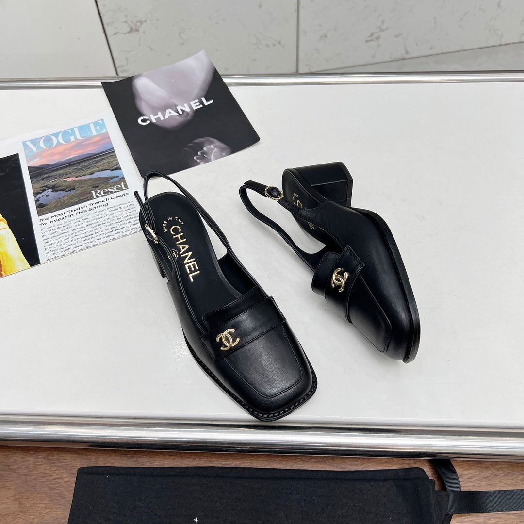 Chane1 top fashion classic flat toe thick heels 0724030818