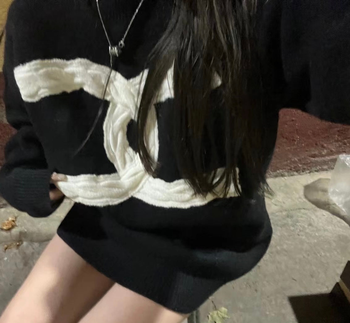 CNL crew neck long sweater 0724121108