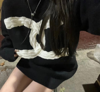 CNL crew neck long sweater 0724121108