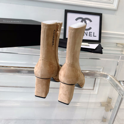 CNL Fashion Cashmere High Heel Boots 0724102316