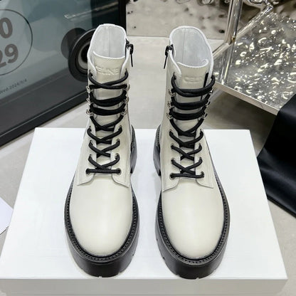 Thick soled leather boots 10CG24092606