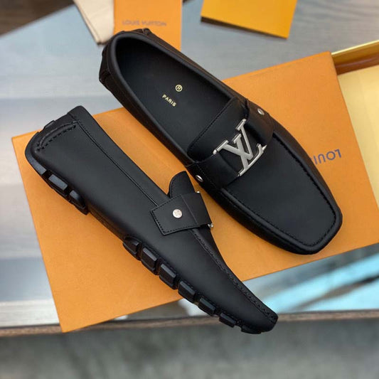 Classic men's simple bean shoes, high-grade hardware buckle