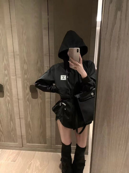 New Style Charge Clothes High Quality Lined Black Jacket 1024031206