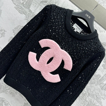 New Fashion Hundred Hollow Long Sleeve Top 1024122305