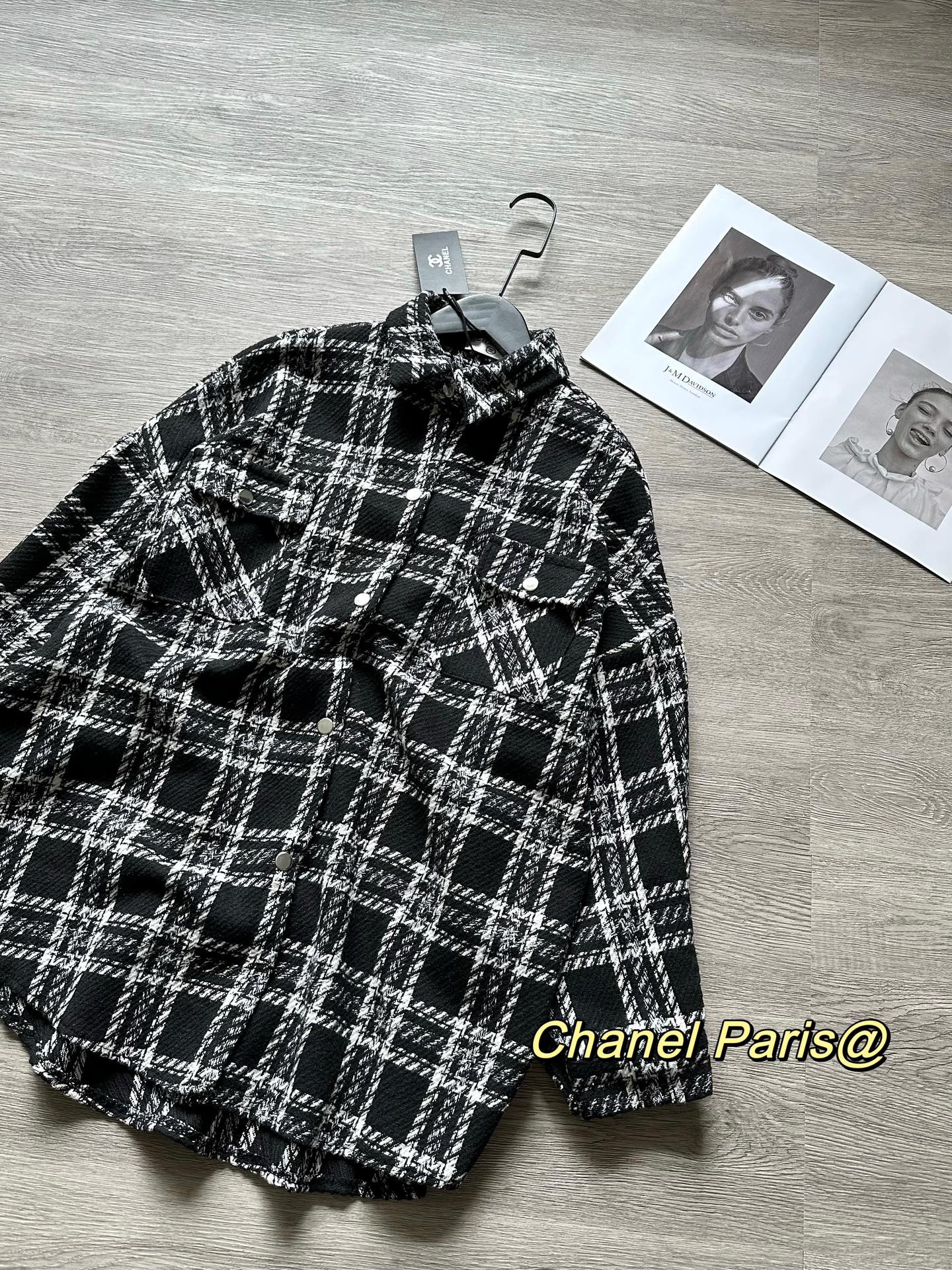 Plaid small fragrant style woven jacket thick coat XC0823092724