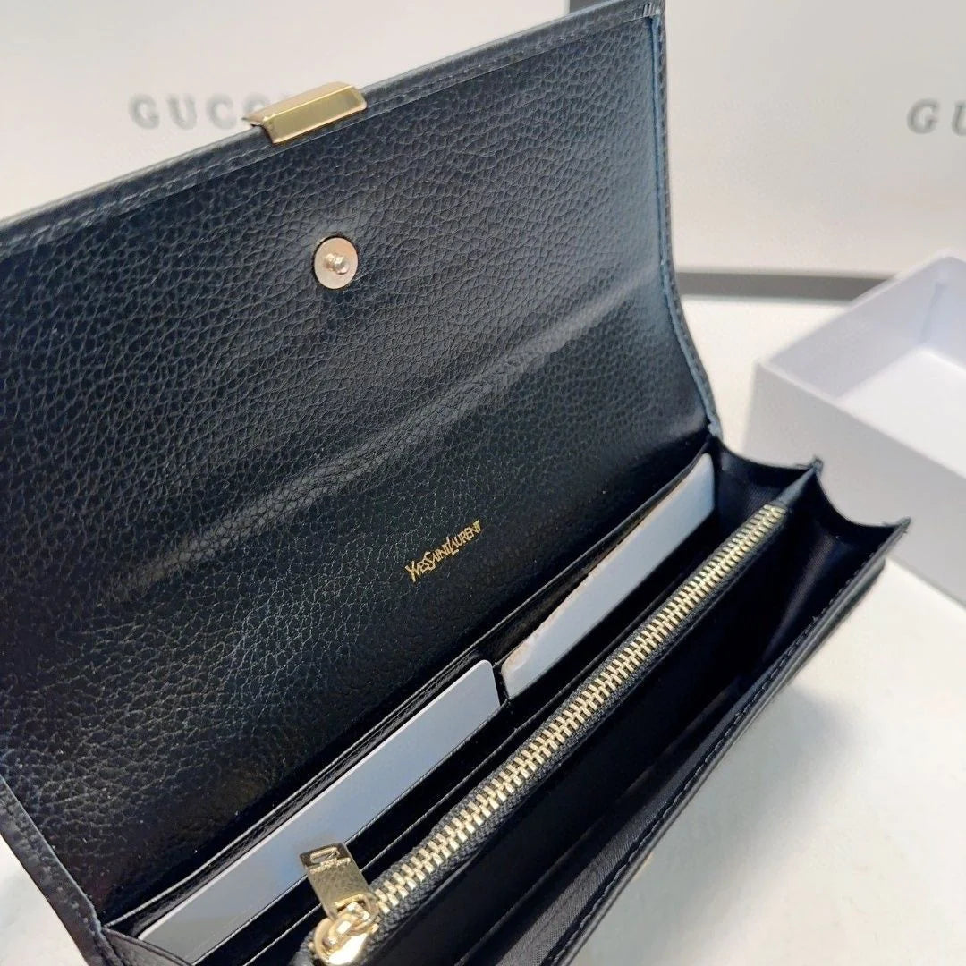 New Women's Long Wallet Snake-print Cowhide Card Bag 1024031307