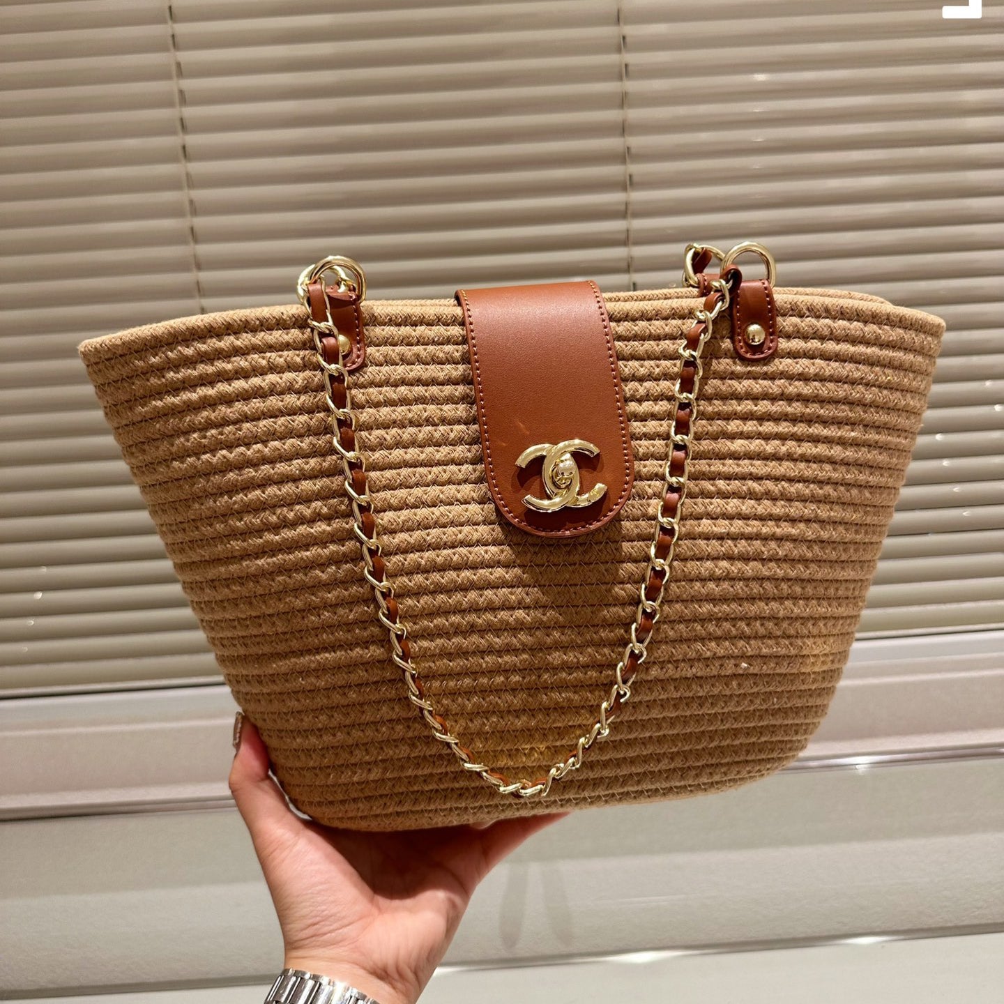CNL summer woven leather handbag 0724041120