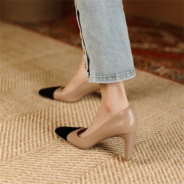 Fashion trend genuine leather high heels PD10060901