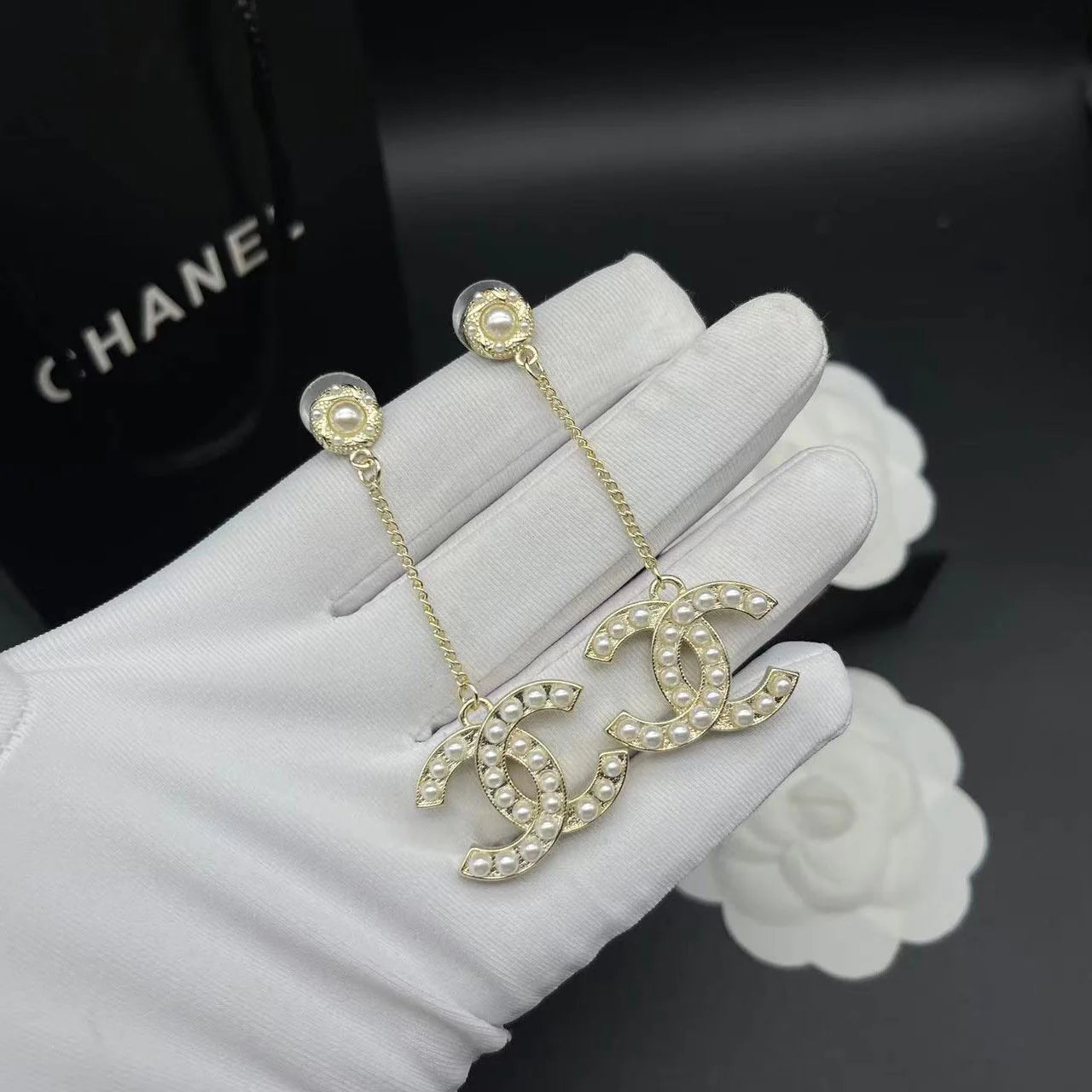 Fashionable Tassel Full Diamond Earrings 1024010313
