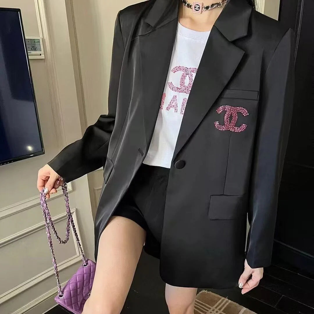 New Composite Hot Rhinestone Suit All-match Jacket 1024030603