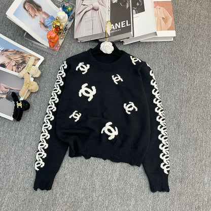 Crew neck knitted sweaters, sweaters XC1823090601