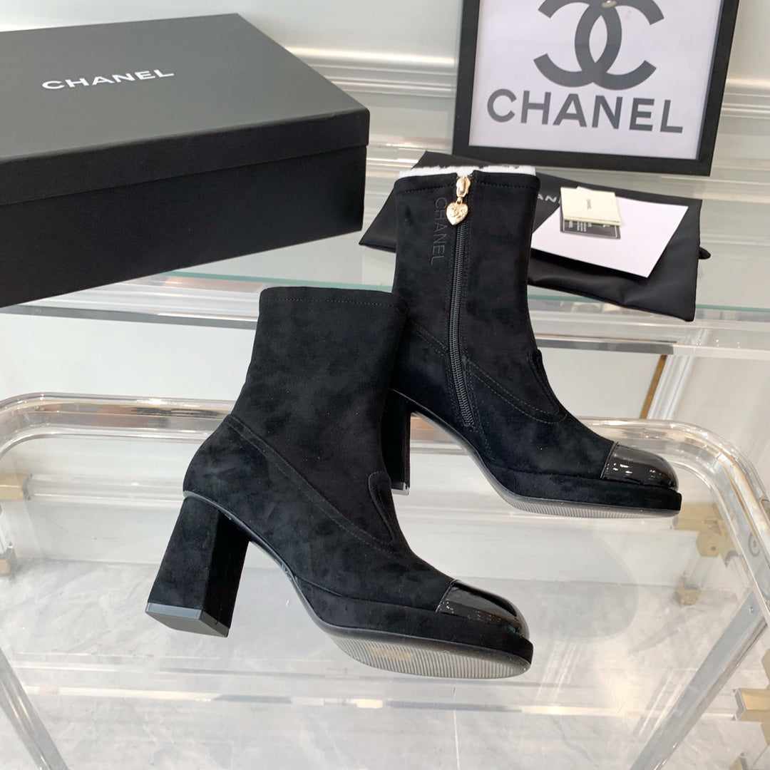 CNL Fashion Cashmere High Heel Boots 0724102316