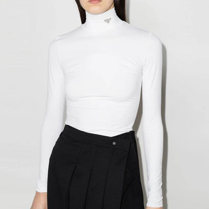 Unisex fashion and versatile high neck base shirt 1024080503