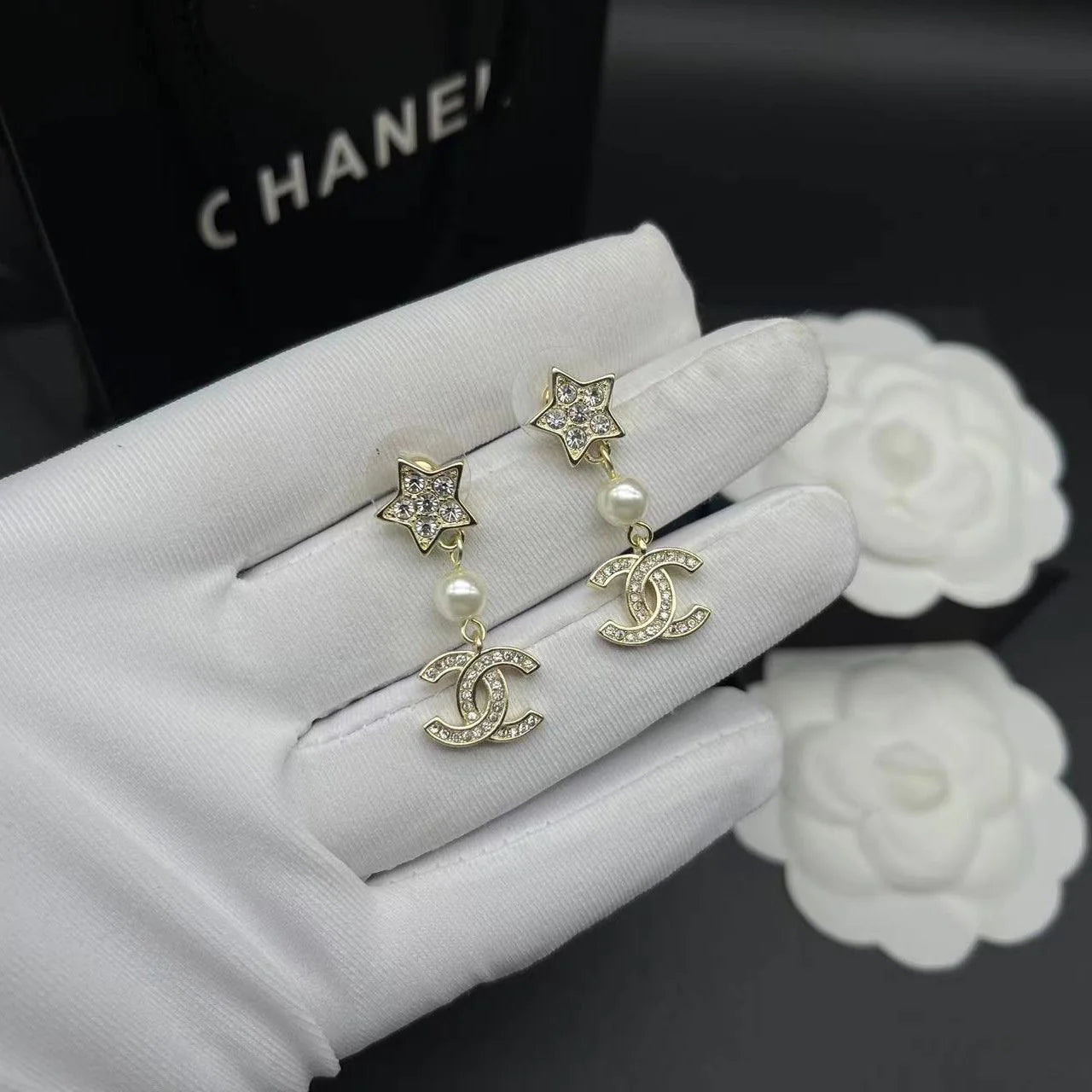 Fashionable Tassel Full Diamond Earrings 1024010313