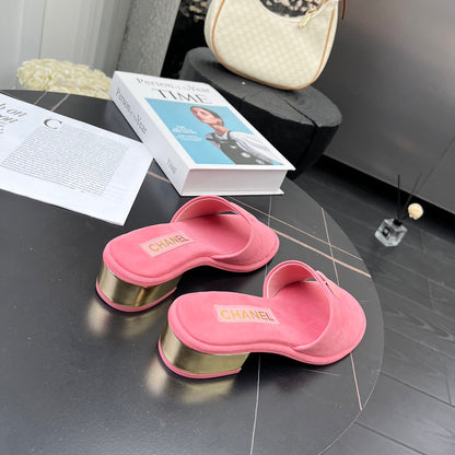 Chane1 top fashion low heel suede slippers 0724030809