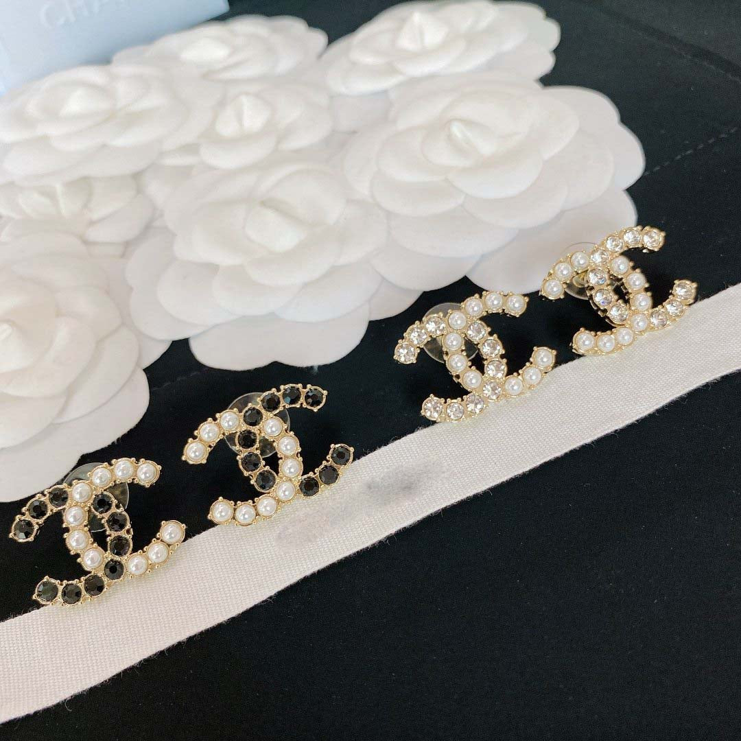 Black And White Masonry Earrings