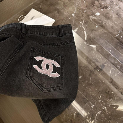 New Fashion Versatile High Quality Embroidered Denim Skirt 1024022903