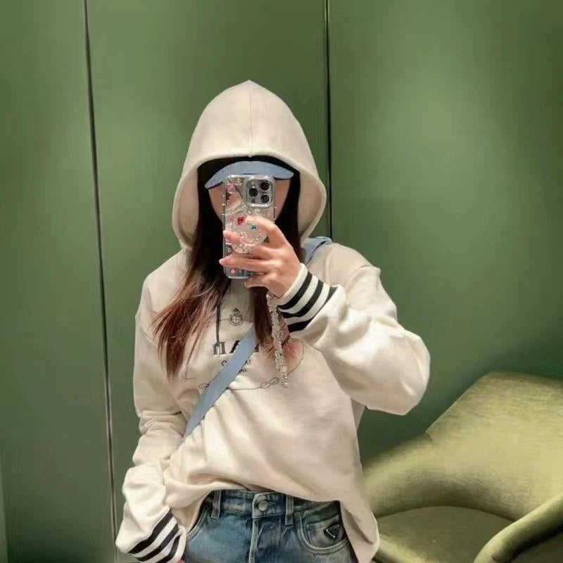 Casual Versatile Long Sleeved Set Hooded 1024022621