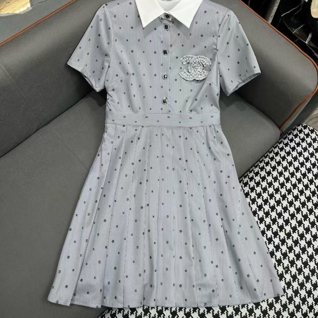 New Full Print Fashion Casual Short Sleeve Dress 1024041106