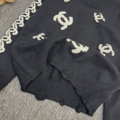 Crew neck knitted sweaters, sweaters XC1823090601