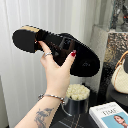 Chane1 top fashion low heel suede slippers 0724030809