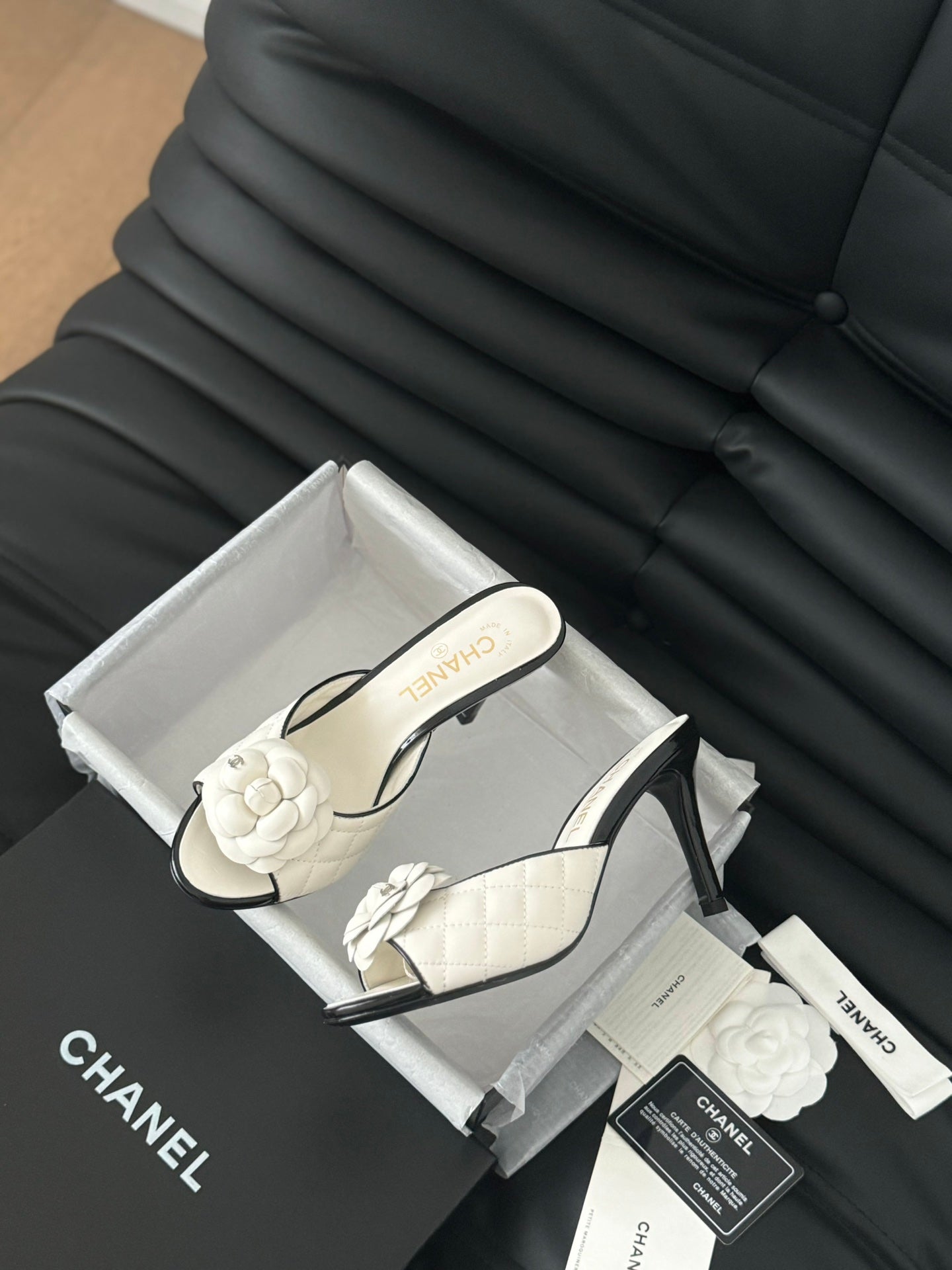 CNL 24SS camellia high heel slippers 0724042708