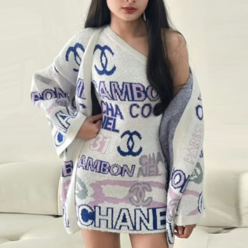 Fashionable diagonal shoulder sexy knit dress PD10052416