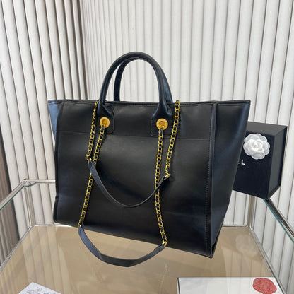 Black Simple Unique Design Beach Bag WLFBG23021725