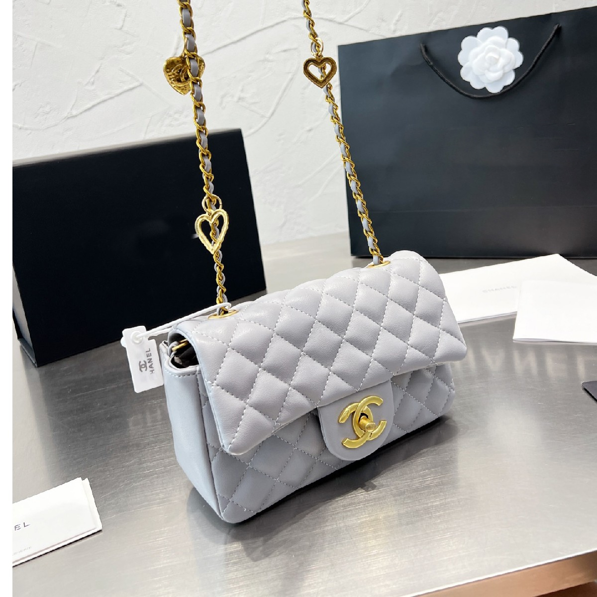 Flap Bag With Gold-Tone Metal