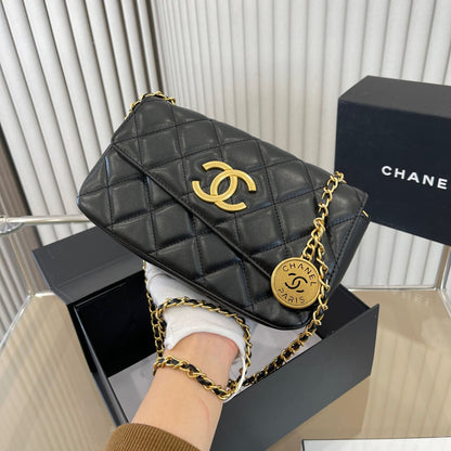 Black Exquisite Luxury Chain Bag WLFBG23021714